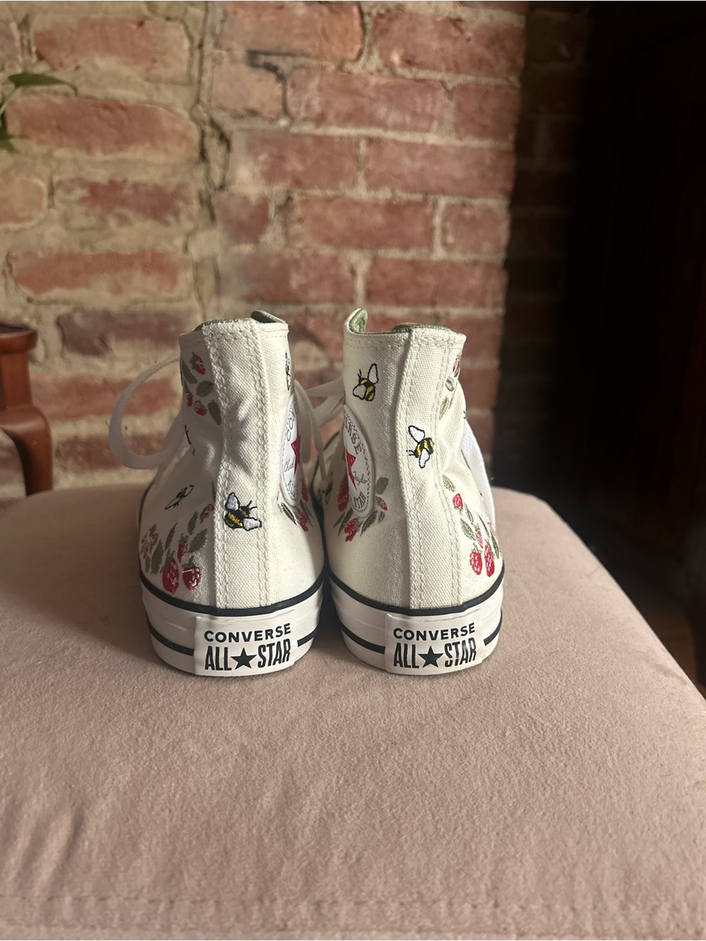 EUC Embroidered Converse - Picture 3 of 5